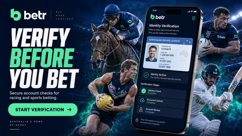 Identity verification screen at betr with an Australian driver licence